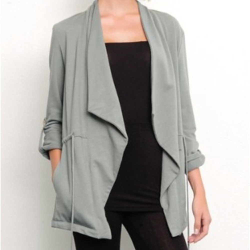 Carolina Belle Green Waterfall Utility Jacket Size Large .